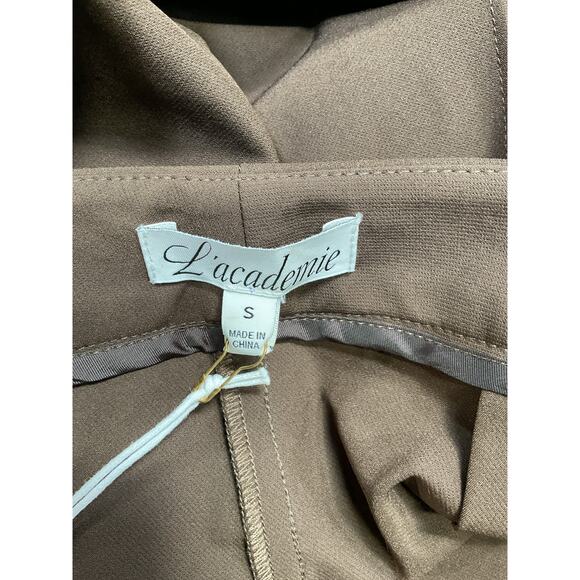 L'Academie 'Dominga' Brown Nylon Pant Size S - NWT - Picture 4 of 5